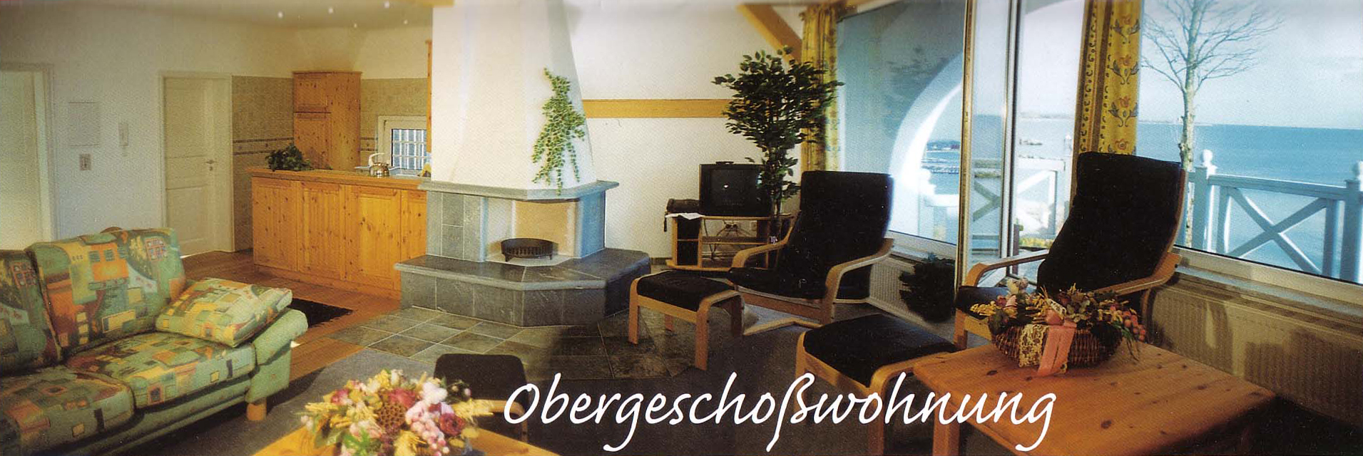 Ferienwohnung im Obergeschoss mit freiem Blick aufs Meer